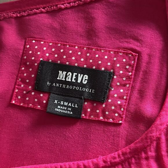 Maeve Women’s Marlene Tiered High Low Maxi Dress Sleeveless Hot Pink Size XS - Picture 6 of 9